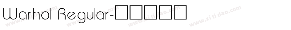 Warhol Regular字体转换